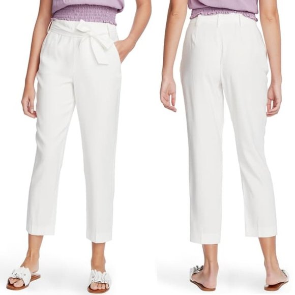 1. STATE Tie Waist Tapered Trouser Pants - Picture 1 of 14